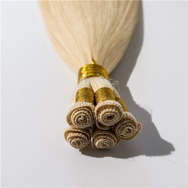 Premium quality cuticle intact human hair hand tied hair wefts ZJ0091